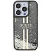 GUESS futerał do IPHONE 15 Pro Max GUHCP15XLFCSEGK (Liquid Glitter Gold Stripes) czarny
