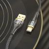 Kabel USB A do USB C Hoco 2,4A 1,2 m U121 czarny transparentny