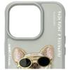 NIMMY futerał GLASSES COOL DOG do IPHONE 15 Pro Max szary