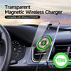 DUZZONA V2 - uchwyt samochodowy indukcyjny do kratki kompatybilny z MagSafe 15W czarny