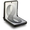 BMW futerał do SAMSUNG GALAXY Z FLIP 8 kompatybilny z MagSafe (Leather Perforated Tricolor Stripe Metal Logos) czarny