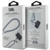 KARL LAGERFELD zawieszka KLUCNMSCKIG (Crossbody Cord Choupette) szary
