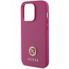 GUESS futerał do IPHONE 15 Pro GUHCP15LPS4DGPP (Strass Metal Logo) różowy