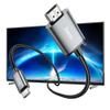 Kabel USB C do HDMI Hoco 4K 30Hz 2 m UA27 stalowy szary