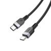 Kabel USB C do USB C Hoco 3A 60W Silikonowy 2 m X109 czarny