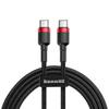 Kabel USB C do USB C Baseus 3A 1 m  CATKLF-G91 czerwono-czarny