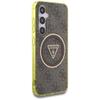 GUESS futerał do SAMSUNG S25 GUHMS25SHG4PRTGW (Magnetic IML Metal Glitter 4G Circle Triangle) brązowy