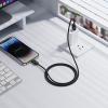 Kabel USB A do Lightning Hoco 2,4A 1,2 m z LCD U146 czarny