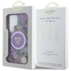GUESS futerał do SAMSUNG S25 Ultra GUHMS25LHFLPEDU (Magnetic IML Metal Glitter Flowers Triangle) fioletowy