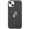 KARL LAGERFELD futerał do IPHONE 15 KLHMP15SHGKCNOK (Glitter + MAG) czarny