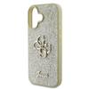 GUESS futerał do IPHONE 16 Plus GUHCP16MHG4SGD (Fixed Glitter Big 4G) złoty