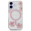 GUESS futerał do IPHONE 16 kompatybilny z MagSafe GUHMP16SRBFGFGMP (Resin Flowers and Glitter) pink