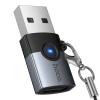 Adapter OTG USB A do USB C Hoco UA46B grafitowy