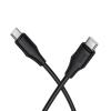 Kabel USB C do USB C Hoco 3A 60W Silikonowy 1 m X124 czarny