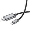 Kabel USB C do HDMI Hoco 4K 30Hz 2 m UA27 stalowy szary
