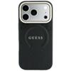 GUESS futerał do IPHONE 18 Pro/17 Pro kompatybilny z MagSafe (Saffiano Peony Ring) czarny