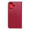 Etui z klapką do iPhone 17 Smart Pro Book skórzane bordowe