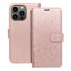 Etui z klapką na iPhone 13 PRO Mezzo Book mandala złoto-różowe
