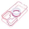 Etui na Samsung S26 Frame Circle Stand zgodne z MagSafe różowe