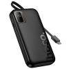 Powerbank Hoco 10000 mAh QC PD 20W ze zwijanym kablem USB C Q51 czarny