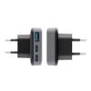 Ładowarka sieciowa do telefonu Forcell F-Energy Ultra Slim GaN III 2 x USB C + USB A QC4.0 PD 4A 65W VT-47 szara 0INT
