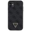 GUESS futerał do IPHONE 11 GUHCN61P4TDSCPK (Leather Metal Logo Strass Crossbody) czarny