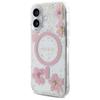 GUESS futerał do IPHONE 16 kompatybilny z MagSafe GUHMP16SRBFGFGMP (Resin Flowers and Glitter) pink