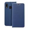 Etui z klapką na Samsung A20e Luna Book Carbon niebieskie