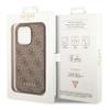 GUESS futerał do IPHONE 14 Pro Max GUHCP14XG4GFBR (4G Gold Logo) brązowy