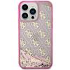 Oryginalne Etui GUESS Hardcase GUHCP14SLC4PSGP do iPhone 14 (Liquid Glitter 4G Translucent / różowy)