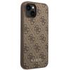 GUESS futerał do IPHONE 14 Plus GUHCP14MG4GFBR (4G Gold Logo) brązowy