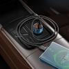 Ładowarka samochodowa Hoco USB A + USB C QC3.0 PD 3A 48W z wyświetlaczem Z50 niebieska