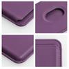 Portfel magnetyczny na karty LEATHER MAG WALLET kompatybilny z MagSafe  ciemny fioletowy