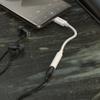 Adapter AUX USB C do Jack 3,5 mm Hoco LS30 biały