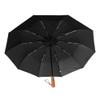 Automatyczny składany parasol z drewnianą rączką 10-ramienny XXL 115 cm różowy