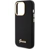 GUESS futerał do IPHONE 15 Pro GUHCP15LSMBSLK (Silicone Script Metal Logo & Frame) czarny