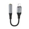 Adapter AUX Lightning do Jack 3,5 mm Hoco 0,12 m LS36A szary
