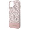 GUESS futerał do IPHONE 14 kompatybilny z MagSafe GUHMP14SHGCFSEP (GCUBE Stripes) różowy