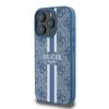GUESS futerał do IPHONE 16 Pro kompatybilny z MagSafe GUHMP16LP4RPSB (4G Printed Stripes) niebieski