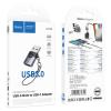 Adapter OTG USB A do USB C Hoco UA46B grafitowy