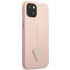 GUESS futerał do IPHONE 13 / 14 / 15 GUHCP14SPSATLP (SaffianoTriangle Logo) różowy