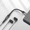 Adapter AUX USB C do Jack 3,5 mm Hoco 0,15 m LS37 transparentny czarny