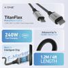 Kabel USB X-ONE TitanFlex - typ C do C max 240W 1,2m czarny