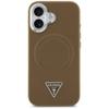 GUESS futerał do IPHONE 17 kompatybilny z MagSafe GUHMP17SPSDTSCMW (PU W/ Triangle Logo) brązowy