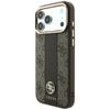 GUESS futerał do IPHONE 18 Pro Max/17 Pro Max kompatybilny z MagSafe (Stripe Round and Classic Logos 4G) brązowy