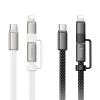 Kabel USB C do USB C/iP Hoco 3A 60W płaski 1 m X125 czarny