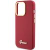 GUESS futerał do IPHONE 15 Pro GUHCP15LSMBSLM (Silicone Script Metal Logo & Frame) magenta