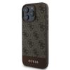 GUESS futerał do IPHONE 16 Pro GUHCP16LG4GLBR (PC/TPU 4G PU Bottom Stripe) brązowy