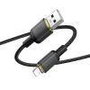 Kabel USB A do Lightning Hoco 2,4A 1 m X128 Benefit czarny