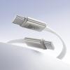 Kabel USB C do USB C Hoco 3A 60W płaski 1 m X125 biały